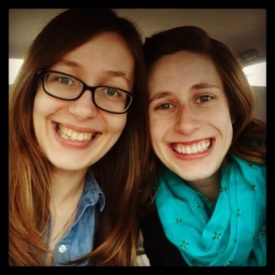 Sister day! Note the new scarf!